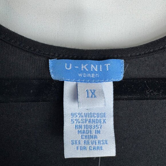 Bundle 2 U-Knit Dresses Black &‎ Brown 1X Handkerchief Hem Whimsigoth Dark Fairy - Picture 4 of 14